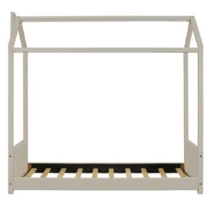 Alternative view of Twin Size Velvet House Bed Wood Bed, Beige