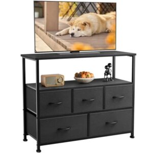 Alternative view of Dresser For Bedroom, Chest Of Drawers, 5 Drawer Dresser, Closet Fabric Dresser With Metal Frame Tv Stand